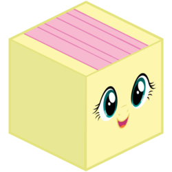 Size: 600x600 | Tagged: safe, artist:vitalspark, fluttershy, g4, cube, female, solo