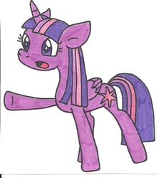 Size: 607x672 | Tagged: safe, artist:cmara, twilight sparkle, alicorn, pony, g4, female, mare, solo, traditional art, twilight sparkle (alicorn)