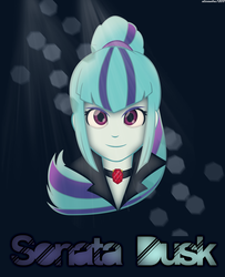 Size: 2600x3198 | Tagged: safe, artist:alexandru1208, sonata dusk, equestria girls, g4, bust, female, high res, looking at you, smiling, solo