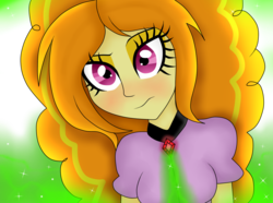 Size: 1400x1042 | Tagged: safe, artist:floppy-fluttercord, adagio dazzle, equestria girls, g4, blushing, female, looking at you, solo