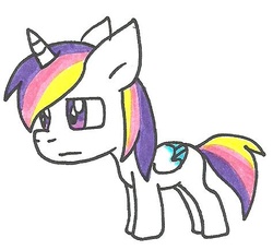 Size: 474x435 | Tagged: safe, artist:cmara, oc, oc only, oc:prince novel, alicorn, pony, alicorn oc, colt, male, offspring, parent:princess cadance, parent:shining armor, parents:shiningcadance, simple background, solo, traditional art, white background