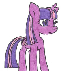 Size: 502x573 | Tagged: safe, artist:cmara, twilight sparkle, alicorn, pony, g4, female, mare, solo, traditional art, twilight sparkle (alicorn)