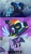 Size: 556x960 | Tagged: safe, edit, edited screencap, screencap, rainbow dash, twilight sparkle, friendship is magic, g4, my little pony: friendship is magic, clothes, costume, image macro, meme, shadowbolt dash, shadowbolts, shadowbolts costume