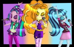 Size: 4800x3072 | Tagged: safe, artist:missakari, adagio dazzle, aria blaze, sonata dusk, equestria girls, g4, my little pony equestria girls: rainbow rocks, microphone, the dazzlings