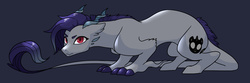 Size: 3000x1000 | Tagged: safe, artist:kianamai, oc, oc only, oc:identity, draconequus, kilalaverse, draconequus oc, gray background, interspecies offspring, next generation, next next generation, offspring, offspring's offspring, older, parent:oc:crystal clarity, parent:oc:prince illusion, parents:oc x oc, simple background, solo, unshorn fetlocks