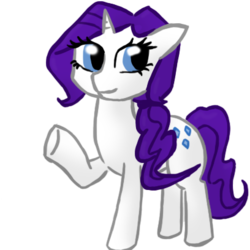 Size: 408x408 | Tagged: safe, artist:artylovr, rarity, g4, alternate hairstyle, brain-swapped rarity, tumblr