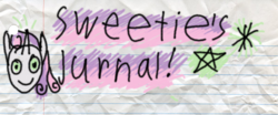 Size: 600x250 | Tagged: safe, artist:fonypan, artist:sweetie belle, sweetie belle, g4, banner, header, lined paper, stylistic suck, sweetie's jurnal, tumblr