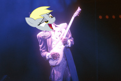 Size: 1800x1212 | Tagged: safe, edit, derpy hooves, pegasus, pony, g4, slice of life (episode), 1000 hours in ms paint, female, mare, muffin, prince (musician), that one nameless background pony we all know and love