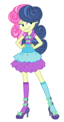 Size: 4500x8503 | Tagged: safe, artist:mixiepie, bon bon, sweetie drops, equestria girls, g4, life is a runway, my little pony equestria girls: rainbow rocks, absurd resolution, alternate hairstyle, clothes, female, hand on hip, high heels, pose, simple background, solo, transparent background, vector