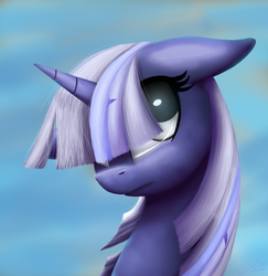 Size: 3000x3083 | Tagged: safe, artist:tsand106, oc, oc only, oc:silverlay, original species, umbra pony, bangs, hair over eyes, high res, solo