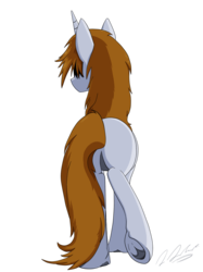 Size: 2700x3601 | Tagged: safe, artist:tsand106, oc, oc only, oc:littlepip, pony, unicorn, fallout equestria, butt, fallout, fanfic, fanfic art, female, high res, mare, plot, simple background, solo, transparent background, underhoof