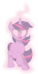 Size: 410x790 | Tagged: safe, artist:istilllikegamecubes, twilight sparkle, g4, female, glowing eyes, magic, scar, solo