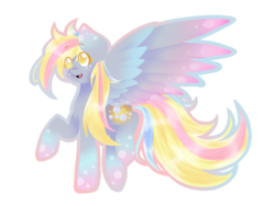 Size: 640x480 | Tagged: safe, artist:pastelrubies, derpy hooves, pegasus, pony, g4, female, mare, rainbow power, rainbow power-ified, simple background, solo, transparent background