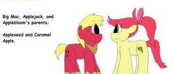 Size: 1024x438 | Tagged: safe, artist:mermandoandmabelfan, oc, oc only, oc:appleseed, oc:caramel apple