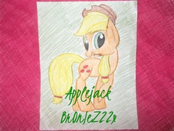 Size: 1000x750 | Tagged: safe, artist:broniez22x, applejack, g4, female, solo