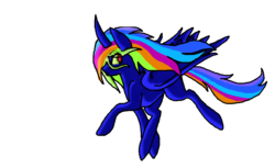 Size: 927x566 | Tagged: safe, artist:icandycorn, oc, oc only, oc:rainbow drain, alicorn, pony, alicorn oc, solo