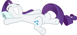 Size: 6488x3000 | Tagged: safe, artist:timeimpact, rarity, pony, unicorn, a canterlot wedding, g4, belly, featureless crotch, female, happy, mare, pillow, simple background, smiling, solo, transparent background, vector