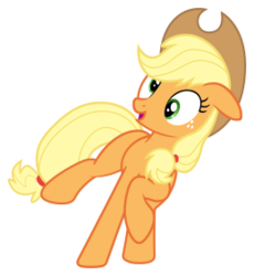 Size: 325x352 | Tagged: safe, artist:myrami, applejack, earth pony, pony, apple family reunion, g4, .svg available, dizzy, female, silly, silly pony, simple background, solo, svg, transparent background, vector, who's a silly pony