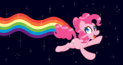 Size: 1600x843 | Tagged: source needed, useless source url, safe, artist:silval00, pinkie pie, g4, female, nyan cat, solo