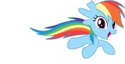 Size: 1236x638 | Tagged: safe, artist:orenero, edit, rainbow dash, g4, female, flying, not salmon, simple background, solo, transparent background, wat, what has science done