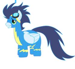 Size: 928x857 | Tagged: safe, artist:sketchmcreations, edit, soarin', pony, g4, goggles, hooves, just hooves, male, simple background, small legs, solo, transparent background, wat, wonderbolts uniform