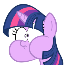 Size: 4000x4022 | Tagged: safe, artist:iks83, artist:santafer, twilight sparkle, pony, read it and weep, aweeg*, female, puffy cheeks, simple background, solo, transparent background, vector, wide eyes