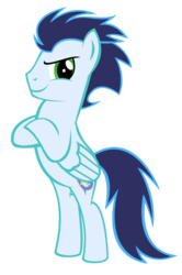 Size: 4818x7245 | Tagged: safe, artist:kuren247, soarin', pegasus, pony, g4, absurd resolution, bipedal, crossed arms, crossed hooves, male, simple background, smug, solo, stallion, transparent background, vector