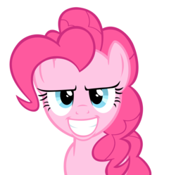 Size: 4000x3988 | Tagged: safe, artist:santafer, pinkie pie, g4, female, grin, simple background, smiling, solo, transparent background, vector
