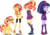 Size: 3500x2426 | Tagged: dead source, safe, artist:xebck, sunset shimmer, twilight sparkle, alicorn, pony, equestria girls, g4, my little pony equestria girls: friendship games, alicornified, alternate hairstyle, alternate universe, clothes, clothes swap, crystal prep academy, crystal prep academy uniform, crystal prep shadowbolts, cute, frilly socks, frown, high res, looking at you, open mouth, pleated skirt, ponytail, race swap, raised hoof, role reversal, school uniform, shimmerbetes, shimmercorn, simple background, skirt, smiling, socks, transparent background, vector, waving