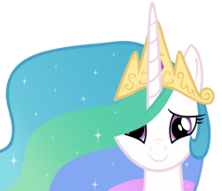 Size: 3718x3200 | Tagged: safe, artist:santafer, princess celestia, alicorn, pony, g4, keep calm and flutter on, cute, cutelestia, female, high res, looking at you, mare, simple background, smiling, smiling at you, solo, transparent background, vector
