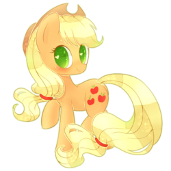 Size: 450x450 | Tagged: safe, artist:riouku, applejack, earth pony, pony, g4, applejack's hat, blushing, cowboy hat, female, hat, heart eyes, looking at you, mare, simple background, smiling, smiling at you, solo, stetson, transparent background, wingding eyes
