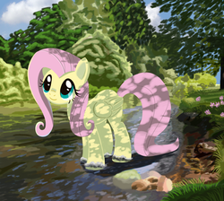 Size: 1033x925 | Tagged: safe, artist:owlity, fluttershy, g4, female, nature, solo