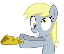 Size: 560x480 | Tagged: safe, artist:mr kupkake, derpy hooves, pegasus, pony, g4, animated, cowbell, female, mare, more cowbell, saturday night live, solo