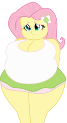 Size: 1205x2215 | Tagged: safe, artist:shitigal-artust, fluttershy, equestria girls, g4, bbw, breasts, busty fluttershy, cleavage, fat, fattershy, female, obese, simple background, solo, transparent background, vector