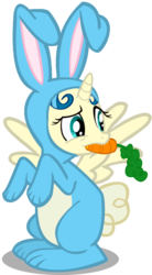 Size: 800x1445 | Tagged: safe, artist:mirry92, oc, oc only, oc:tina fountain heart, alicorn, pony, alicorn oc, bunny costume, carrot, clothes, mouth hold, simple background, solo, transparent background, vector