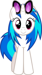 Size: 801x1430 | Tagged: safe, artist:zacatron94, dj pon-3, vinyl scratch, pony, unicorn, g4, female, hooves, horn, looking at you, mare, simple background, smiling, solo, sunglasses, transparent background, vector