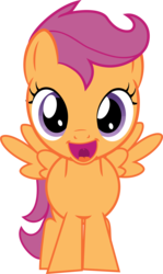 Size: 1935x3246 | Tagged: safe, artist:matty4z, scootaloo, g4, cute, cutealoo, female, happy, simple background, smiling, solo, transparent background, vector