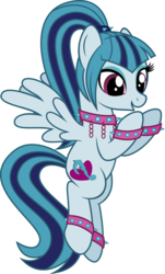 Size: 5718x9473 | Tagged: safe, artist:osipush, sonata dusk, pegasus, pony, g4, absurd resolution, adorable face, bracelet, chains, choker, cute, equestria girls ponified, excited, female, pegasus sonata dusk, ponified, simple background, solo, sonatabetes, spiked choker, spiked wristband, transparent background, vector, wristband