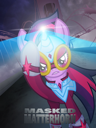 Size: 1500x2000 | Tagged: safe, artist:knadire, artist:knadow-the-hechidna, twilight sparkle, alicorn, pony, g4, power ponies (episode), cyclops (marvel), female, marvel, mashup, masked matter-horn costume, parody, power ponies, solo, twilight sparkle (alicorn), x-men