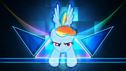 Size: 3840x2160 | Tagged: safe, artist:erccre147, artist:game-beatx14, rainbow dash, g4, female, flying, high res, solo, wallpaper
