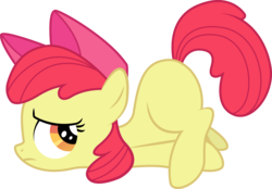 Size: 10852x7537 | Tagged: safe, apple bloom, g4, absurd resolution, female, lying, sad, simple background, solo, transparent background, vector