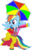 Size: 4061x6428 | Tagged: safe, artist:jaybugjimmies, rainbow dash, pegasus, pony, g4, absurd resolution, cat pin, clothes, cosplay, costume, crossover, cute, dashabetes, doctor who, fashion disaster, female, my eyes, rainbow, rainbow dash always dresses in style, simple background, sixth doctor, solo, the explosion in a rainbow factory, tortoise pin, transparent background, umbrella, vector