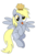 Size: 6750x10350 | Tagged: safe, artist:drawponies, derpy hooves, pegasus, pony, g4, :p, absurd resolution, cute, derpabetes, female, mare, muffin, muffin queen, simple background, smiling, solo, spread wings, tongue out, transparent background, vector