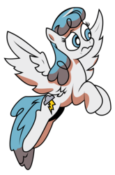 Size: 5000x7598 | Tagged: safe, artist:lightningbolt, idw, lightning bolt, white lightning, pegasus, pony, g4, .svg available, absurd resolution, female, flying, frown, idw accurate, mare, raised eyebrow, show accurate, simple background, solo, spread wings, transparent background, vector, wavy mouth, wide eyes, wings