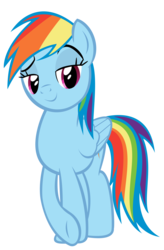 Size: 2900x4412 | Tagged: safe, artist:kuren247, rainbow dash, g4, female, looking at you, simple background, smug, solo, stance, transparent background, vector
