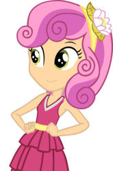 Size: 1024x1551 | Tagged: safe, artist:7uprulez, sweetie belle, equestria girls, g4, dancing, fall formal, female, simple background, solo, transparent background, vector