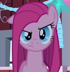 Size: 383x390 | Tagged: safe, screencap, pinkie pie, earth pony, pony, g4, party of one, female, pinkamena diane pie, solo