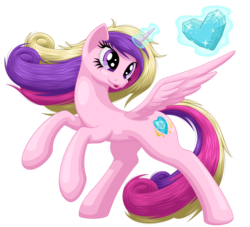 Size: 3000x2720 | Tagged: safe, artist:ohemo, princess cadance, alicorn, pony, g4, crystal heart, cute, cutedance, female, high res, magic, mare, simple background, solo, telekinesis, transparent background