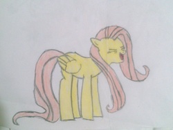 Size: 1024x768 | Tagged: safe, artist:brandonale, fluttershy, g4, female, flutteryay, solo, traditional art
