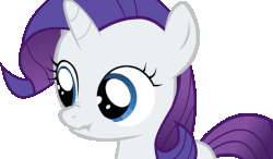 Size: 800x468 | Tagged: safe, artist:camtwo, rarity, pony, unicorn, g4, animated, cute, female, filly, scrunchy face, simple background, solo, transparent background, vibrating